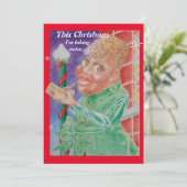 Afro-Amerikaanse kerstkaart voor iemand die aardig (Staand voorkant)