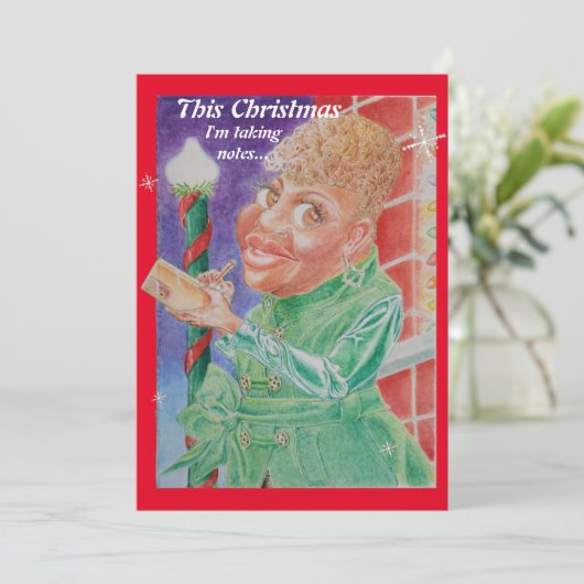 Afro-Amerikaanse kerstkaart voor iemand die aardig (Staand voorkant)