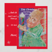 Afro-Amerikaanse kerstkaart voor iemand die aardig (Voorkant / Achterkant)