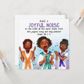 Afro-Amerikaanse kerstkaarten Kaart (Voorkant / Achterkant in situ)