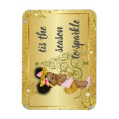 Afro-Amerikaanse kerstmagneet Magneet (Verticaal)