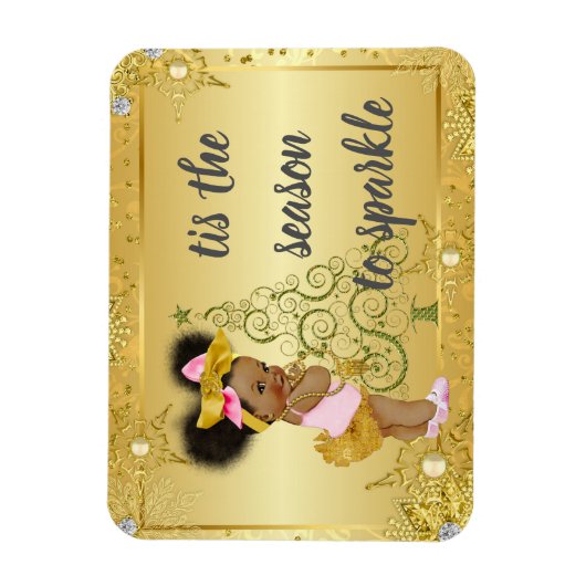 Afro-Amerikaanse kerstmagneet Magneet (Verticaal)