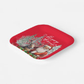 Afro-Amerikaanse Kerstman Borden - 8 PK Papieren Bordje (Gebogen)