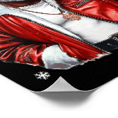 Afro-Amerikaanse Kerstman Cool Black Afro K Poster (Hoek)