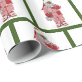 Afro-Amerikaanse Kerstman in PJ's kerstcadeau Cadeaupapier (Rol Hoek)