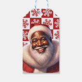 Afro-Amerikaanse kerstman Jolly, Cadeaulabel (Voorkant)