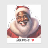 Afro-Amerikaanse kerstman Jolly, Sticker (Vel)