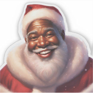 Afro-Amerikaanse kerstman Jolly, Sticker