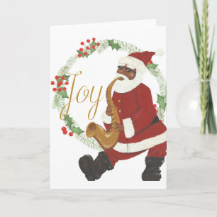 Afro-Amerikaanse kerstman Kaart