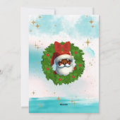 Afro-Amerikaanse kerstman Kaart (Achterkant)