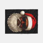 Afro-Amerikaanse Kerstman Kerst Pyjama Cool Zwart Fleece Deken (Voorkant (Horizontaal))