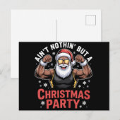 Afro-Amerikaanse kerstman kerst pyjama Feestdagenkaart (Voorkant / Achterkant)