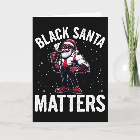 Afro-Amerikaanse kerstman kerst pyjama heren Kaart (Voorkant)