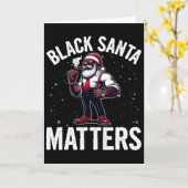 Afro-Amerikaanse kerstman kerst pyjama heren Kaart (Gele Bloem)