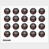 Afro-Amerikaanse kerstman kerst pyjama Ronde Sticker (Vel)