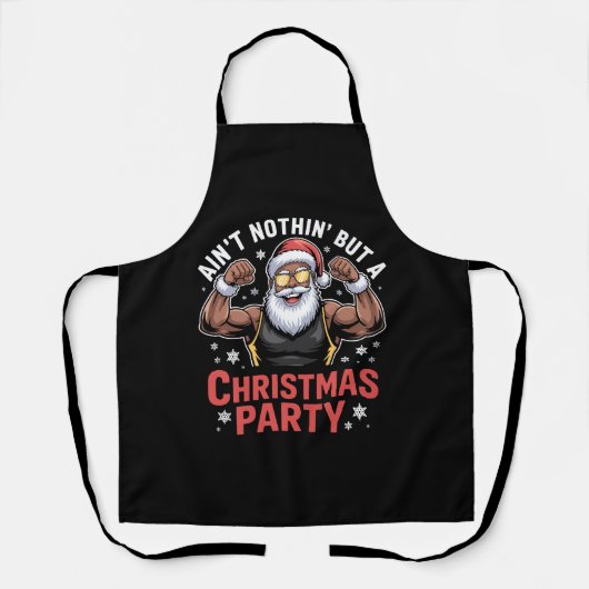 Afro-Amerikaanse kerstman kerst pyjama Schort (Voorkant)