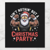 Afro-Amerikaanse kerstman kerst pyjama Wijn Etiket (Enkel label)