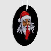 Afro-Amerikaanse kerstman kerstfeest decoratie (voorkant)