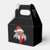 Afro-Amerikaanse kerstman kerstfeest decoratie Bedankdoosjes (Voorkant Zijde)