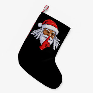 Afro-Amerikaanse kerstman kerstfeest decoratie Kleine Kerstsok