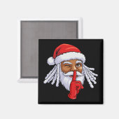 Afro-Amerikaanse kerstman kerstfeest decoratie Magneet (Voorkant / Achterkant)
