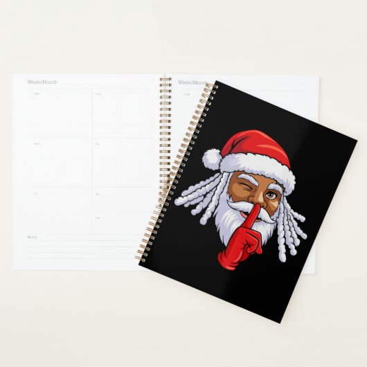 Afro-Amerikaanse kerstman kerstfeest decoratie Planner (Display)