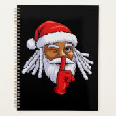 Afro-Amerikaanse kerstman kerstfeest decoratie Planner (Voorkant)