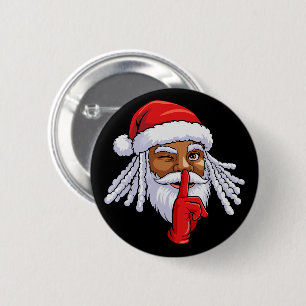 Afro-Amerikaanse kerstman kerstfeest decoratie Ronde Button 5,7 Cm
