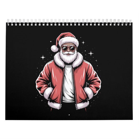 Afro-Amerikaanse Kerstman Kerstmis Pyjama Cool Zwa Kalender (Hoes)