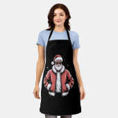 Afro-Amerikaanse Kerstman Kerstmis Pyjama Cool Zwa Schort (Gedragen)