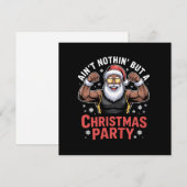 Afro-Amerikaanse kerstman kerstpyjama Feestdagenkaart (Voorkant / Achterkant)