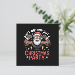Afro-Amerikaanse kerstman kerstpyjama Feestdagenkaart