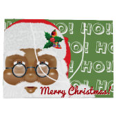 Afro-Amerikaanse Kerstman Kerstvakantie Groot Cadeauzakje (Achterkant)