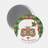 Afro-Amerikaanse Kerstman Kerstvakantie Magneet (Voorkant / Achterkant)