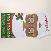 Afro-Amerikaanse Kerstman Kerstvakantie Strandlaken (Voorkant)