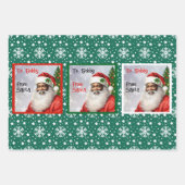 Afro-Amerikaanse Kerstman Kinderen toevoegen Custo Inpakpapier Vel (Voorkant 3)