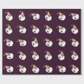 Afro-Amerikaanse Kerstman maakt stoute lijst Cadeaupapier (Vlak)