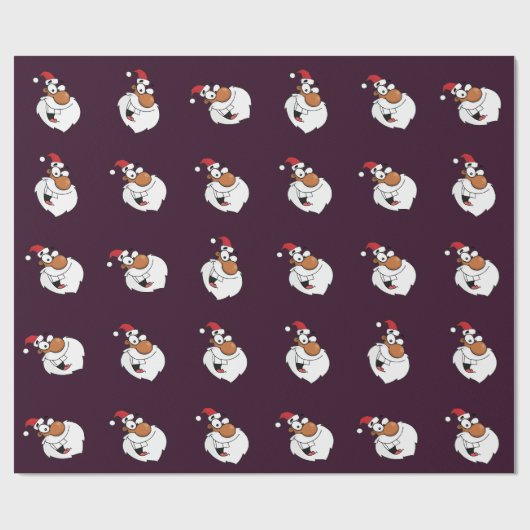 Afro-Amerikaanse Kerstman maakt stoute lijst Cadeaupapier (Vlak)