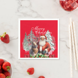 Afro-Amerikaanse Kerstman Papier servetten