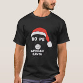 Afro-Amerikaanse Kerstman Pyjama Afro Zwart T-shirt (Voorkant)