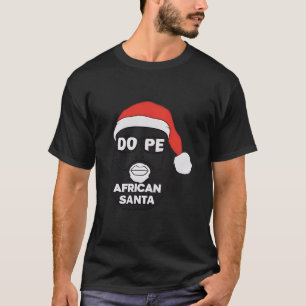 Afro-Amerikaanse Kerstman Pyjama Afro Zwart T-shirt