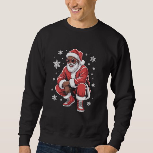 Afro-Amerikaanse Kerstmis Pyjama Kerstmis Afro Ker Trui (Voorkant)
