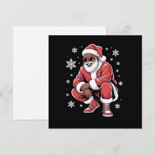 Afro-Amerikaanse Kerstmis Pyjama Xmas Afro Kerstma Feestdagenkaart (Voorkant / Achterkant)