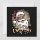 Afro-Amerikaanse Kerstmis Pyjama's Sinterklaas Kaart (Voorkant)
