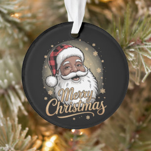 Afro-Amerikaanse kerstpyjama's Sinterklaas Ornament