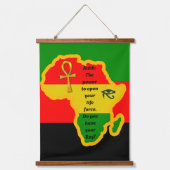 Afro-Amerikaanse Key Wood Topped Wall Tapestry Hangend Wandkleed (Voorkant)