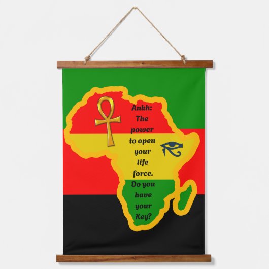 Afro-Amerikaanse Key Wood Topped Wall Tapestry Hangend Wandkleed (Voorkant)