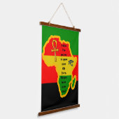 Afro-Amerikaanse Key Wood Topped Wall Tapestry Hangend Wandkleed (Gebogen)
