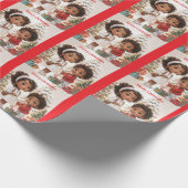 Afro-Amerikaanse Kinder vrolijke kerst Cadeaupapier (Hoek)