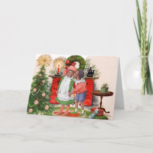  Afro-Amerikaanse kinderen kerst Kaart (Voorkant)